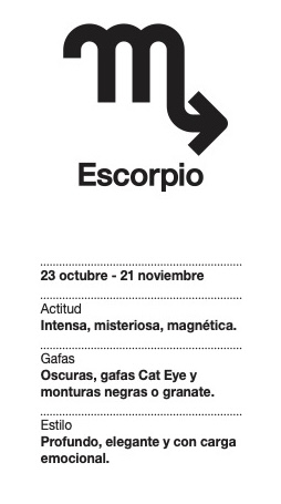 Carta del signo Escorpio