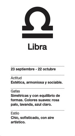 Carta del signo Libra