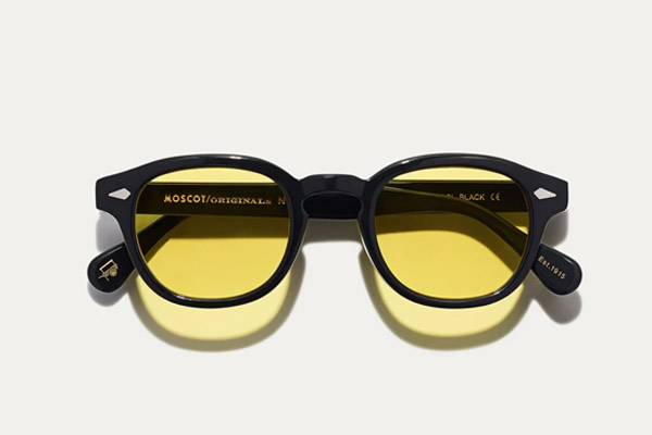 Gafas Moscot Lemtosh Black Custom Made Tint Mellow Yellow