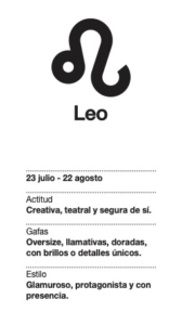 Elegir tus gafas según el signo del horóscopo Leo