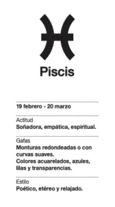 Elegir tus gafas según el signo del horóscopo Piscis
