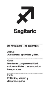 Elegir tus gafas según el signo del horóscopo Sagitario